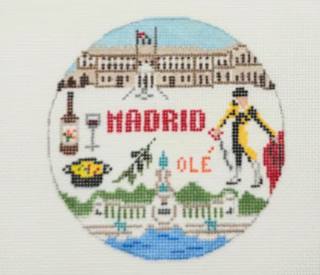 Madrid Travel Round by Atlantic Blue Canvas (thumbnail)