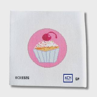 Hey Cupcake Round Needlepoint Canvas by KCN Designers (thumbnail)