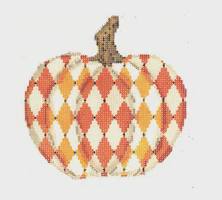 M-KCN1555 Hallowed Harlequin Pumpkin by Kelly Clark Needlepoint (Colonial Needle) (thumbnail)