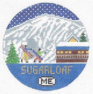 Sugarloaf Round Canvas by Doolittle Stitchery (thumbnail)
