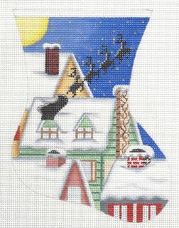 Sleigh on the Roof Mini Stocking by The Collection of Designs (thumbnail)