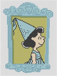 PEANUTS Halloween - Framed Lucy as Princess Canvas by Officially Needlepoint (thumbnail)