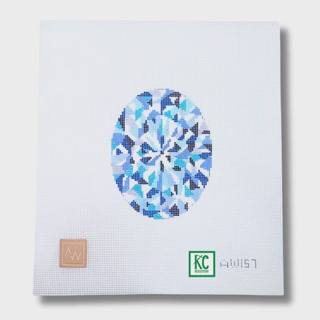 Oval Cut Diamond Canvas by Audrey Wu Designs (thumbnail)
