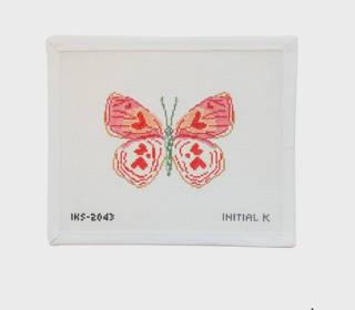 Valentine Butterfly Ornament Canvas by Initial K Studio (thumbnail)