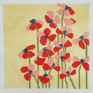 Mopsey Designs Field of Poppies Needlepoint Canvas by Mopsey Designs (thumbnail)