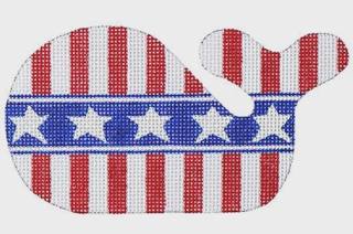 Patriotic Whale by Kate Dickerson Needlepoint Collections (thumbnail)
