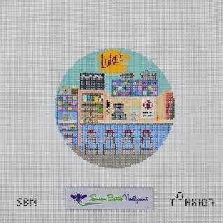 Luke's Diner Ornament by Susan Battle Needlepoint (thumbnail)
