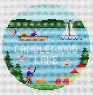 Candlewood Lake, CT Round - Trunk Show by Doolittle Stitchery (thumbnail)