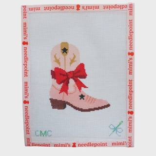 Cowgirl Boot with Bow by CMC Stitches (thumbnail)