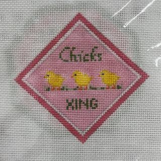 CHICKS XING ORNAMENT ESS01 by Kimberly Ann Needlepoint (thumbnail)