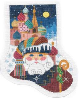 Shelly Tribbey MC08 Russian Santa 9" Stocking by Shelly Tribbey Designs (thumbnail)