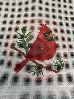 Pink Cardinal by Stitch Style Needlepoint (thumbnail)