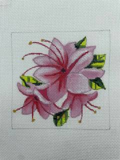 Pink Tiger Lily Square by Colors of Praise Art Studio (thumbnail)