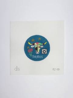 Taurus Zodiac Ornament Canvas by Doolittle Stitchery (thumbnail)