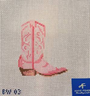 Pink boot by Anne Fisher Needlepoint (thumbnail)