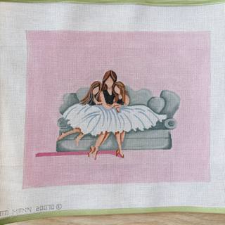 Mom & Daughters on Sofa by Patti Mann (thumbnail)