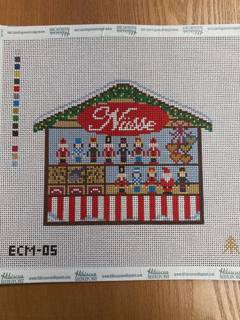 European Christmas Market Nutcracker Stall - 13 Mesh by Evergreen Needlepoint (thumbnail)
