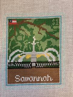 Savannah Travel Stamp by Stitch Style Needlepoint (thumbnail)