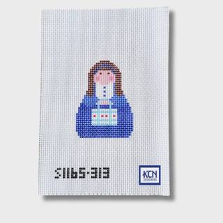 Chicago Flag Shopping Angel Needlepoint Canvas by KCN Designers (thumbnail)