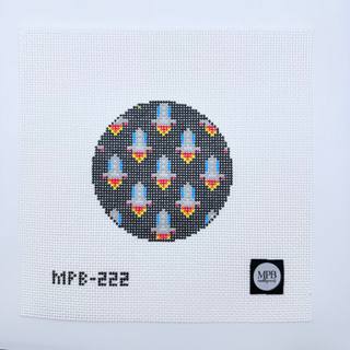 Rocketship Round Canvas by Atlantic Blue Canvas (thumbnail)
