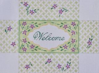 Brick Cover - Violet Trellis Welcome by Liz Goodrick-Dillon (Tapestry Tent, via Susan Roberts) (thumbnail)