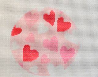 Heart Love Round - Valentine's Day Collection by La Fete Needlepoint (thumbnail)