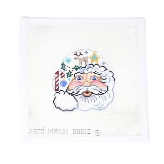 Santa with Candy Cane, Star & Reindeer Hat by Patti Mann (thumbnail)