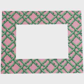 Woven Frame Bamboo/Pink by Two Sisters Needlepoint (thumbnail)
