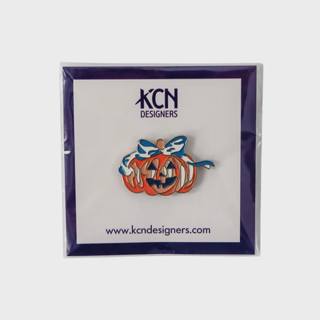 Pumpkin With Blue Bow Needleminder by KCN Designers (thumbnail)