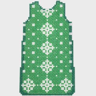 NTG TS153 - Green Snowflake Mini Shift by Two Sisters Needlepoint (thumbnail)