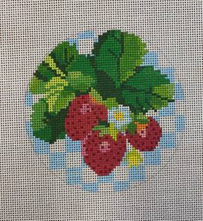 Strawberries 4" round by Blueberry Point Canvas (thumbnail)