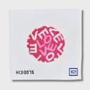 Red and Pink Lovevolve Round Printed Canvas by KCN Designers (thumbnail)