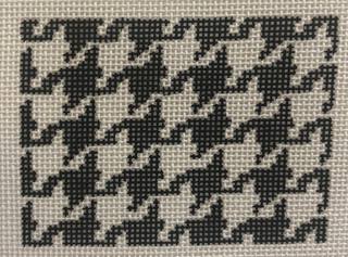 Planet Earth Credit Card Case Insert – Houndstooth – black & white by Kate Dickerson Needlepoint Collections (thumbnail)