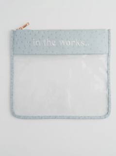 In The Works Project Bag - Blue Ostrich by What's the Stitch (thumbnail)