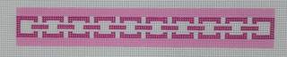 Geometric Key Fob - Pink by Susan Battle Needlepoint (thumbnail)