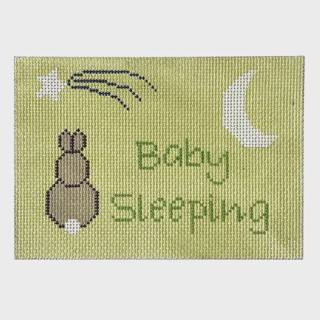 Bunny Baby Sleeping Green by J. Childs Designs (thumbnail)