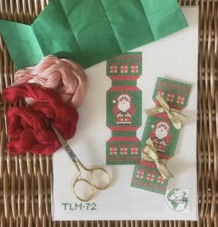 Christmas Cracker - Santa w/ Presents by Tout Le Monde Needlepoint (thumbnail)