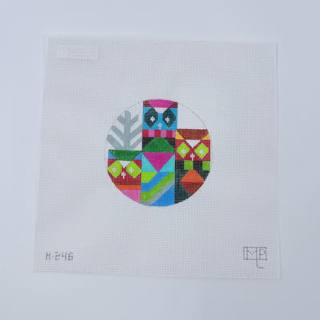Owls Round Canvas by Melissa Prince Designs (thumbnail)