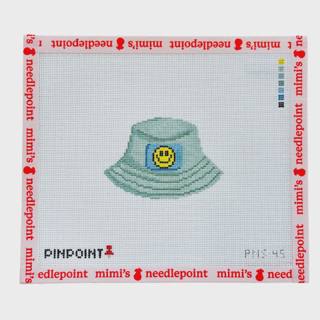 Smiley Face Bucket Hat by Pinpoint Needlepoint (thumbnail)