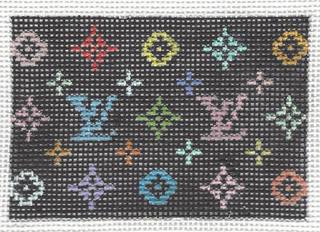 Insert - LV Multi-Color on Black by Kate Dickerson Needlepoint Collections (thumbnail)