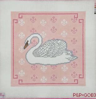 Swan Pillow Canvas by Penny and Penny (thumbnail)