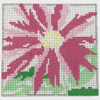 Small Pink Splash Flower Coaster by Jean Smith Designs (thumbnail)