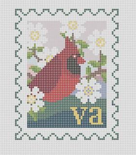 M-Virginia Stamp by Wipstitch Needleworks (thumbnail)