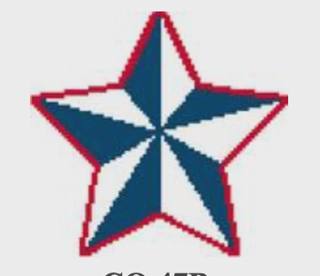 M-Blue and White Star CO47B by Canvas Works (thumbnail)