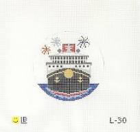 Cruise Ship with Fireworks by Lauren Bloch Designs (thumbnail)