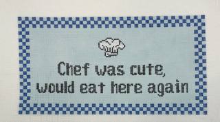 chef was cute - blue by Maura Nolan Designs (thumbnail)