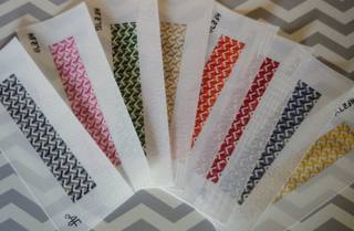 Y Pattern Keychain Tan by Anne Fisher Needlepoint (thumbnail)