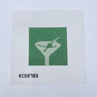 Martini Printed Square Canvas by KCN Designers (thumbnail)