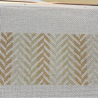 Mini Herringbone Clutch - Neutral by Initial K Studio (thumbnail)