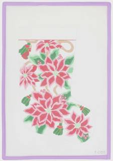 Poinsettias Stocking by CBK Needlepoint (thumbnail)